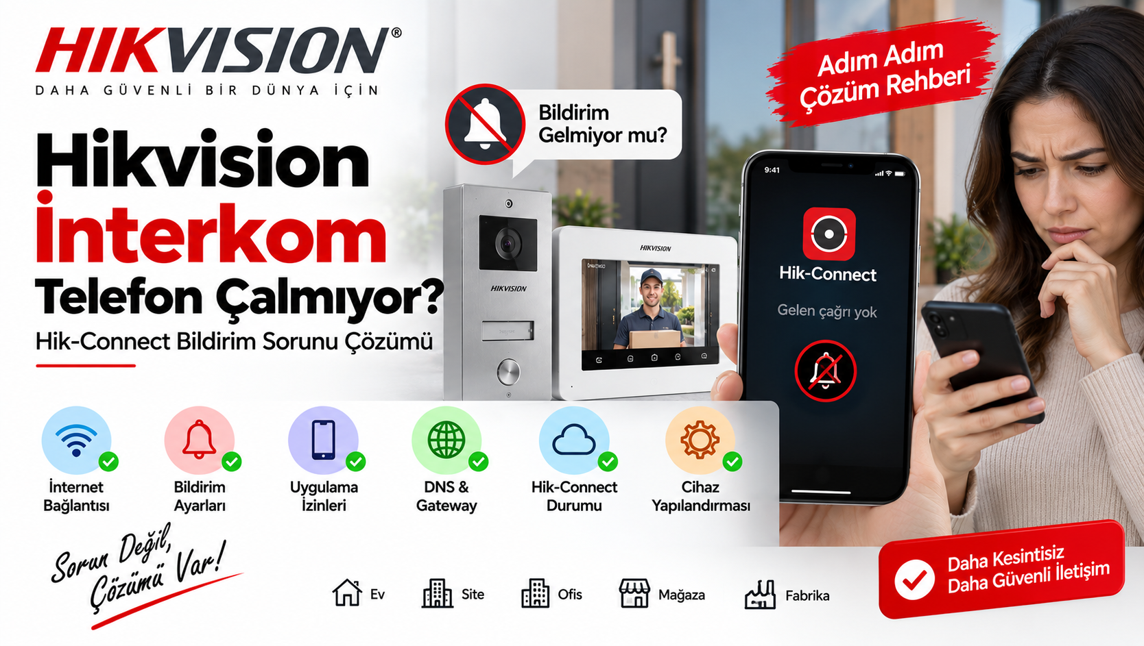 Hikvision İnterkom Telefon Çalmıyor: Hik-Connect Bildirim Sorunu Çözümü